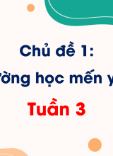 Chủ đề 1 Trường tiểu học  Tuần 3